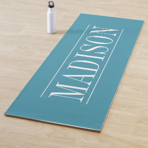 Tapete De Yoga Azul Aqua Moderno Personalizado
