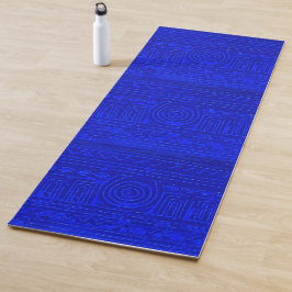 Tapete De Yoga Azul Mesopotâmico Sumeriano Antigo