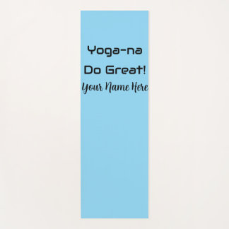 Tapete De Yoga Azul Personalizado Ioga-na Faça Grande Inspirador