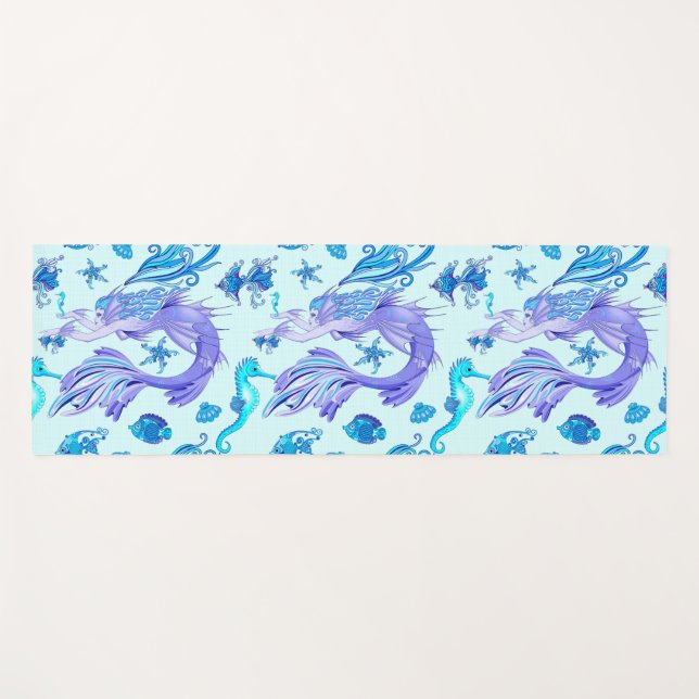 Tapete De Yoga Azulejo cerâmico de cerveja mística (Frente (Horizontal))