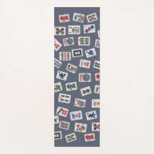 Azulejo MahJongg em azul escuro