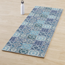 Tapete De Yoga Azulejos do Mediterrâneo, Portugal, Azulejo, Majol