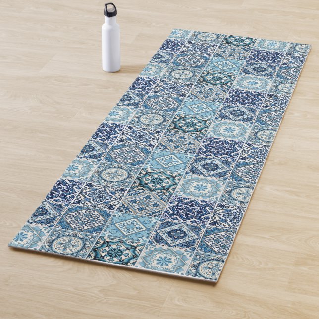 Tapete De Yoga Azulejos do Mediterrâneo, Portugal, Azulejo, Majol (In Situ)