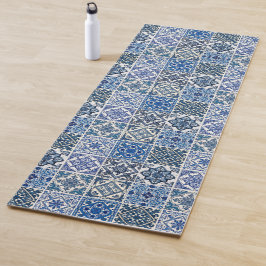 Tapete De Yoga Azulejos do Mediterrâneo, Portugal, Azulejo, Majol