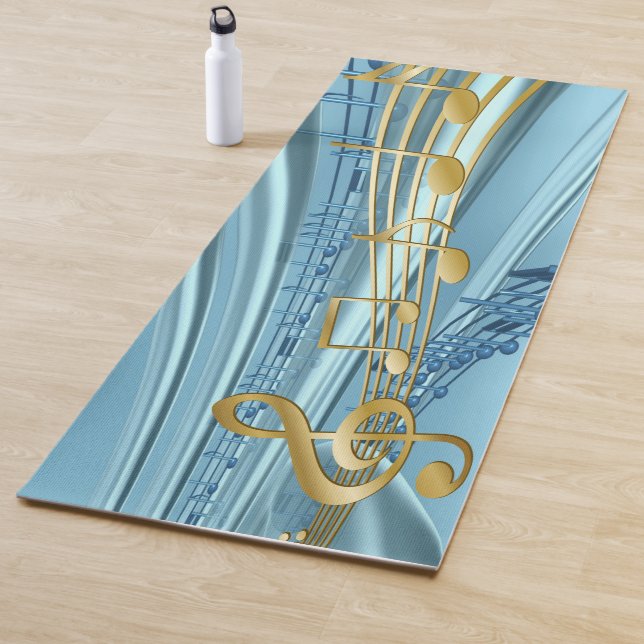Tapete De Yoga  Baby blue Musical Notes (In Situ)