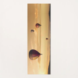 Tapete De Yoga Balões de ar quente no céu Ouro