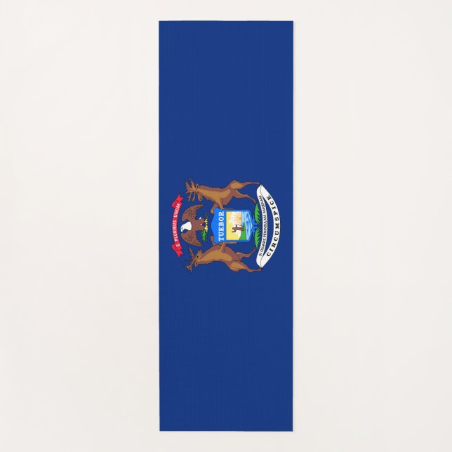 Tapete De Yoga Bandeira de Michigan (Estado dos EUA) (Frente)