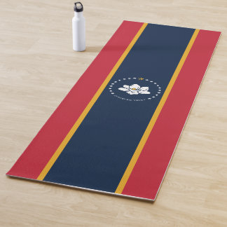 Tapete De Yoga Bandeira do Mississippi - Nova Bandeira da Magnóli