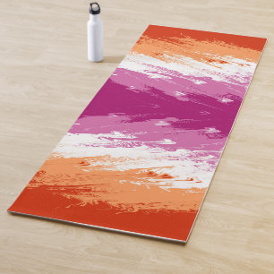 Tapete De Yoga Bandeira do Orgulho Lésbico abstrato