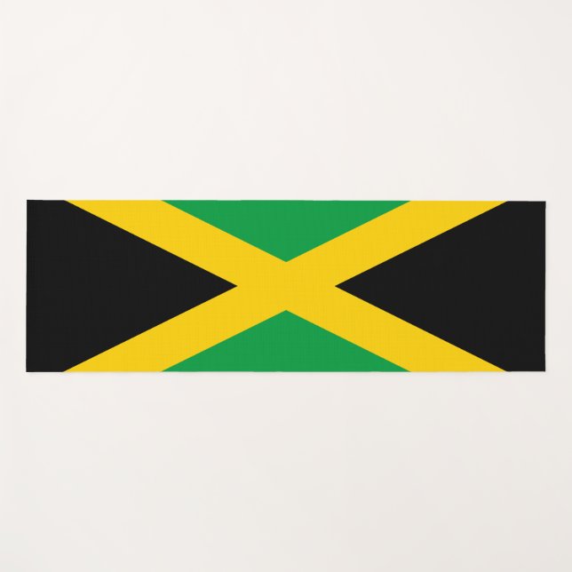 Tapete De Yoga Bandeira jamaicana (Jamaica) (Frente (Horizontal))