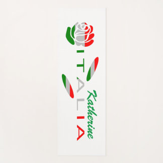 Tapete De Yoga Bandiera d'Italia Rosa Personalizada