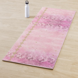 Tapete De Yoga Barroco, Rosa, Grunge, Damasco - Ioga Mat