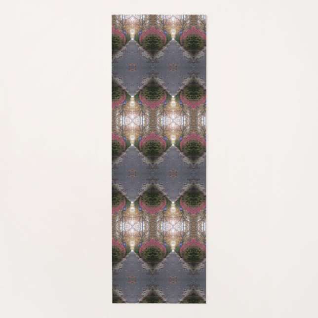 Tapete De Yoga BC Fall Trees Ikat Pouf (Frente)