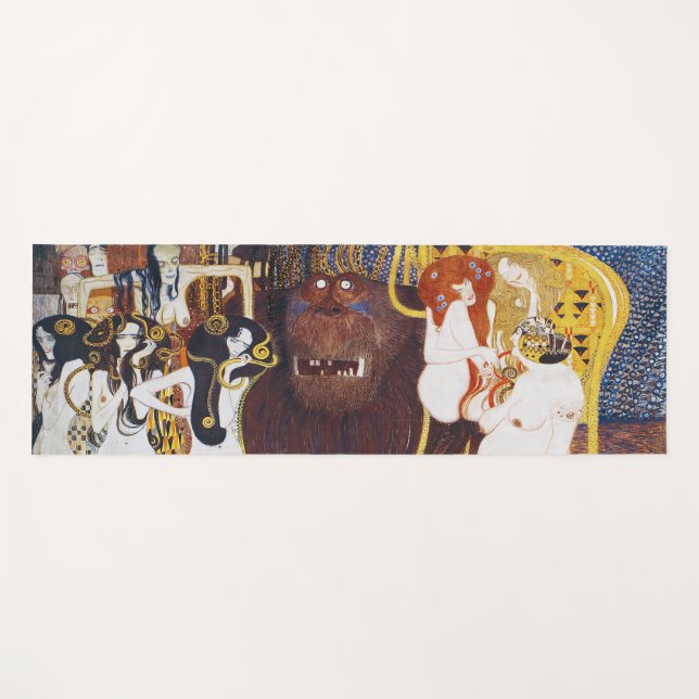 Tapete De Yoga Beethoven Frieze (detalhe), Gustav Klimt (Frente (Horizontal))
