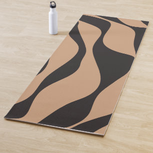 Tapete De Yoga Bei e Fluxo 4 em Tan e Preto