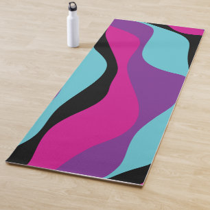 Tapete De Yoga Bei e Fluxo 4 - Rosa, Púrpura, Azul e Preto