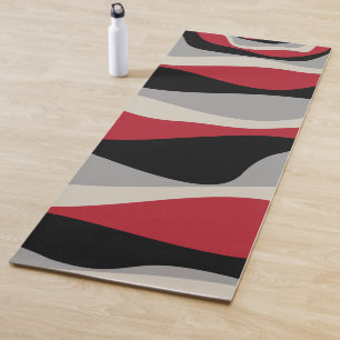 Tapete De Yoga Bei e Fluxo 4 - Vermelho, Cinza, Preto e Branco Ós