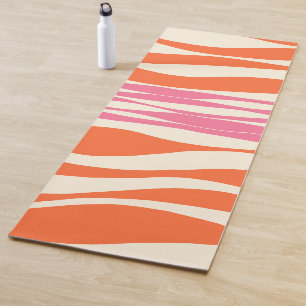 Tapete De Yoga Bei e Fluxo - Rosa, Laranja e Creme