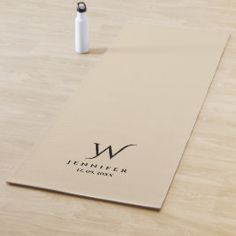 Tapete De Yoga Beige Monograma e Yoga Mat