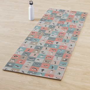 Tapete De Yoga Bela de ioga de cão. Yoga com cães