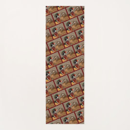 Tapete De Yoga Belo Momento Tocante Entre Patos De Madeira