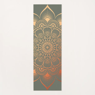Tapete De Yoga Belo sábio, Pêssego Verde Mandala Ioga Mat