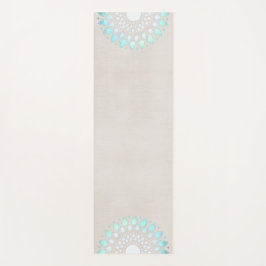 Tapete De Yoga Belo Turquesa Azul Lotus Mandala