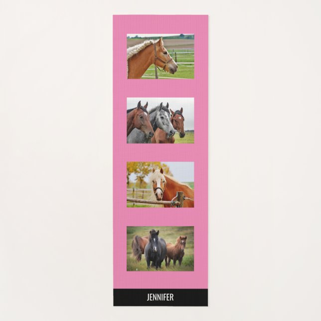 Tapete De Yoga Belos Cavalos Personalizados Ioga Mat (Frente)