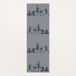 Tapete De Yoga Bendy Bones - Funny Posing Yogi Skeletons - Gray