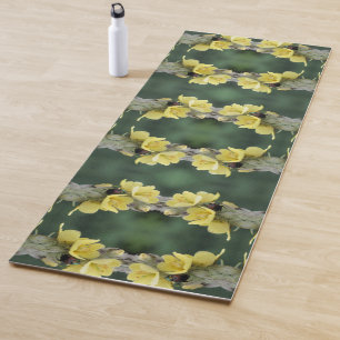 Tapete De Yoga Besouro Na Abstrato De Flor Mullein Selvagem
