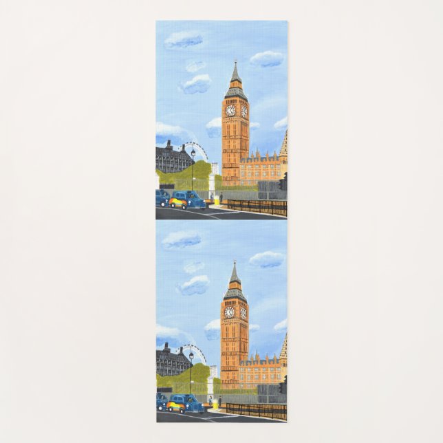 Tapete de Yoga Big Ben Londres  (Frente)