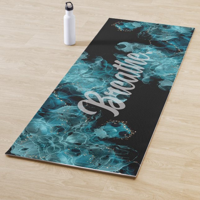 Tapete De Yoga Black and Blue Smoke Yoga Mat (In Situ)