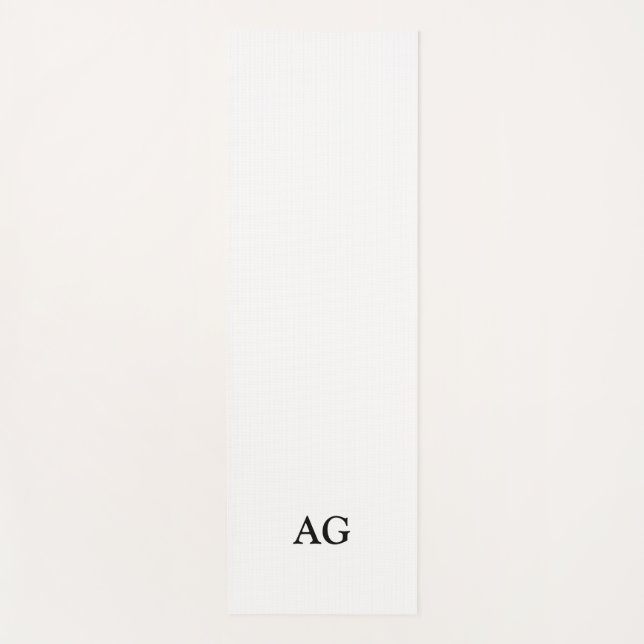Tapete De Yoga Black Letter Monogrammed Initial (Frente)