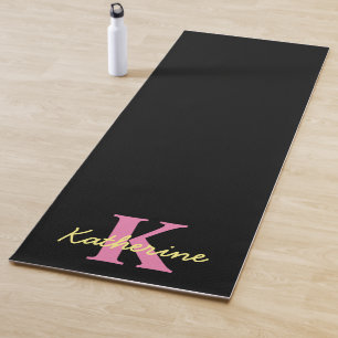 Tapete De Yoga Black Modern Personalizado