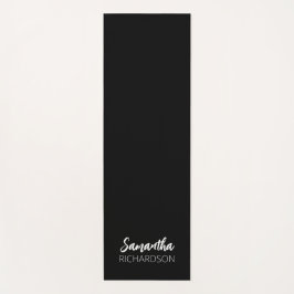 Tapete De Yoga Black Personalized Monogram Name