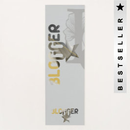 Tapete De Yoga BLOGUEIRO Yoga Mat Abstrato Art Black White Dourad