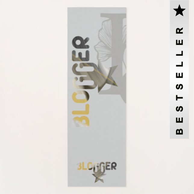 Tapete De Yoga BLOGUEIRO Yoga Mat Abstrato Art Black White Dourad (Criador carregado)