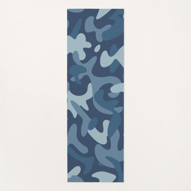 Tapete De Yoga Blue Camouflage Pattern (Frente)