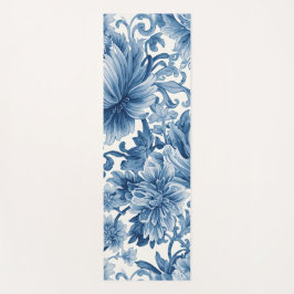 Tapete De Yoga Blue Dreams | Floral Watercolor Chinoiserie