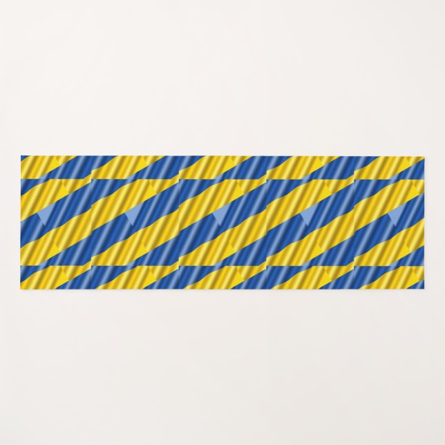 Tapete De Yoga Blue e Yellow Ucrânia inspiraram Sem guerra de paz (Frente (Horizontal))