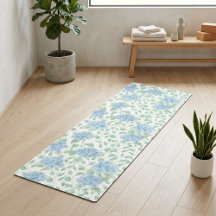 Blue Green Wildflower Watercolor