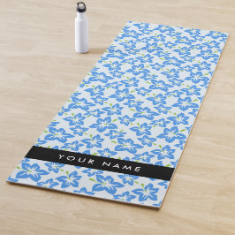 Tapete De Yoga Blue Hibiscus, Blue Flowers, Seu Nome