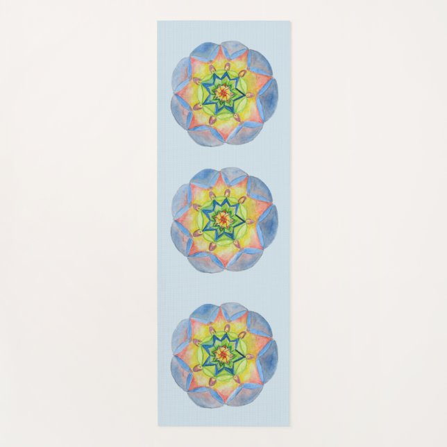 Tapete De Yoga Blue Mandala Yoga Mat (Frente)