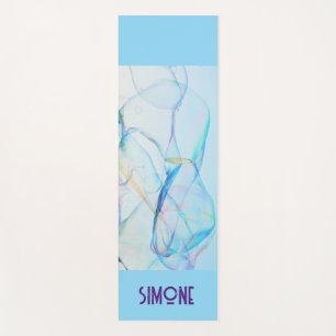 Tapete De Yoga Blue Marble bubble Swirl Yoga Mat - Nome personali