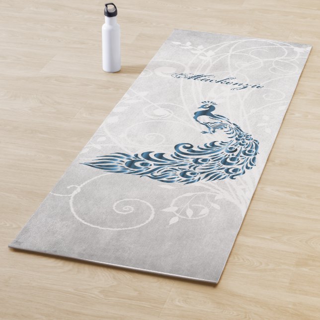 Tapete De Yoga Blue Peacock Personalizado Yoga Mat (In Situ)