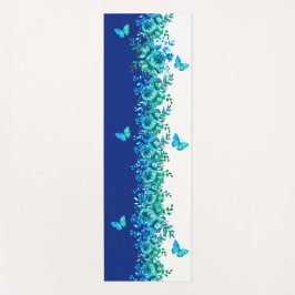 Tapete De Yoga Blue Petal Symphony