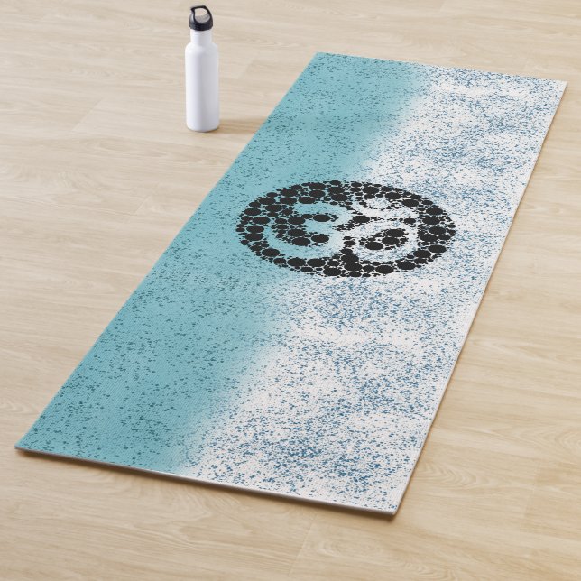 Tapete De Yoga Blue Speckle Om Yoga Mat (In Situ)