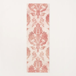 Tapete De Yoga Blush Damask Watercolor Floral Vintage Pattern