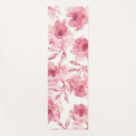 Tapete De Yoga Blush Pink Blossoms Watercolor Painted Airy Floral