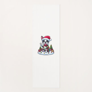 Tapete De Yoga Boas-Mãos Boston Terrier Natal Luzes Mulheres